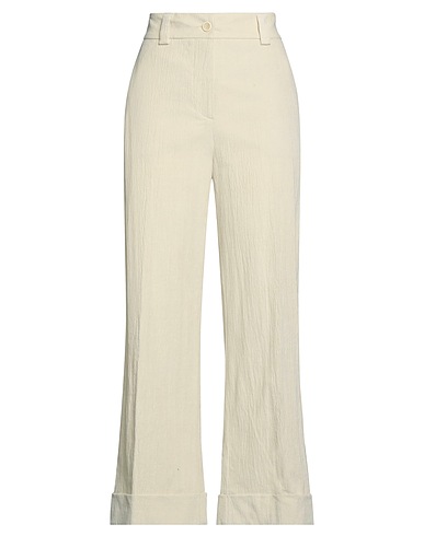 MOMONÍ Pantalone Avorio 84% Cotone, 15% Modal, 1% Elastan