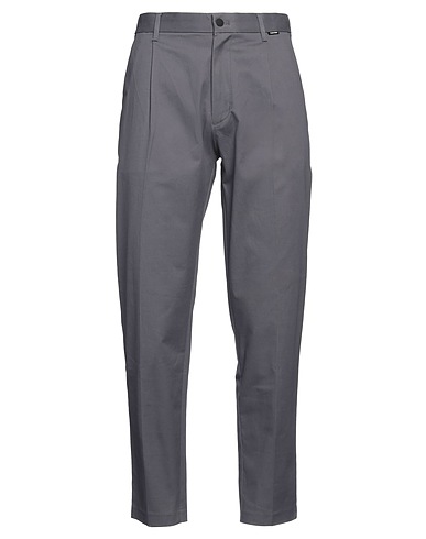CALVIN KLEIN Casual trouser Grey 98% Organic cotton, 2% Elastane