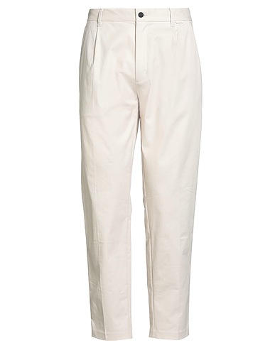 CALVIN KLEIN Casual trouser Light grey 98% Organic cotton, 2% Elastane