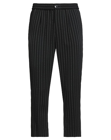 AMI ALEXANDRE MATTIUSSI Pantalone Nero 100% Lana Vergine