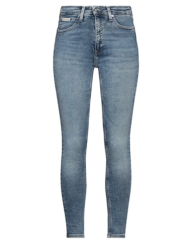 CALVIN KLEIN JEANS Denim trousers Blue 94% Cotton, 4% Elastomultiester, 2% Elastane