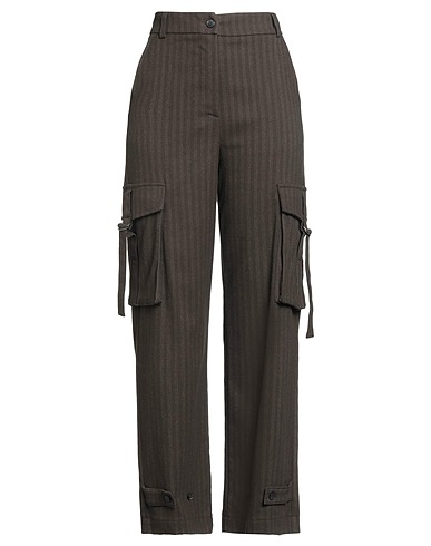 VICOLO Casual trouser Brown 69% Polyester, 25% Viscose, 6% Elastane