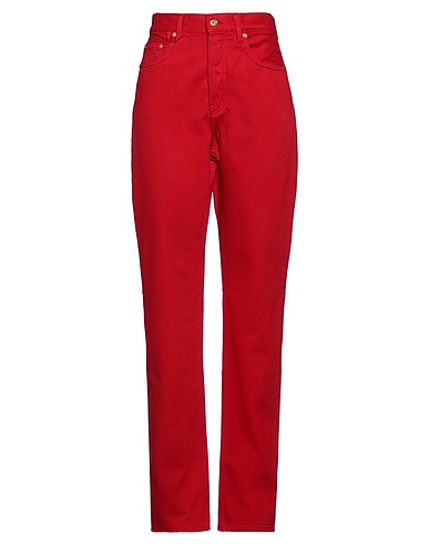 JACQUEMUS Denim pants Red 100% Cotton