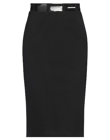 CALVIN KLEIN JEANS Midi skirt Black 66% Viscose, 30% Polyamide, 4% Elastane