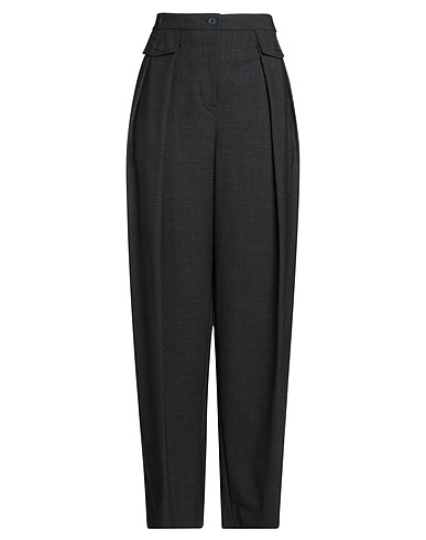 SEMICOUTURE Casual trouser Charcoal 53% Polyester, 43% Virgin Wool, 4% Elastane