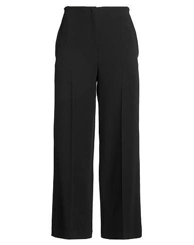 ALYSI Casual trouser CRÈME Black 71% Polyester, 22% Viscose, 7% Elastane