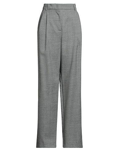 SEMICOUTURE Casual pants Light grey 100% Virgin Wool
