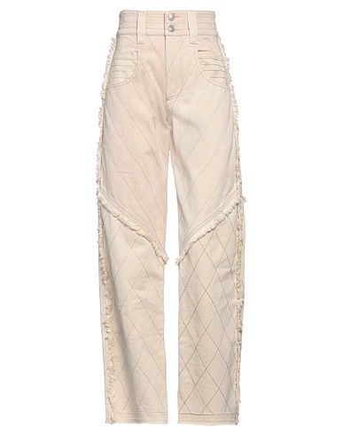 ISABEL MARANT Denim trousers Beige 80% Cotton, 20% Hemp