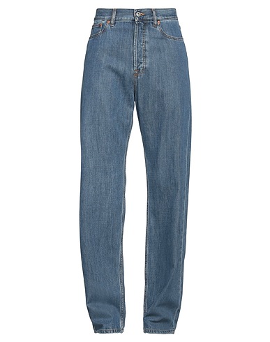 VALENTINO GARAVANI ジーンズ ブルー テンセル 56% / コットン 44% / 牛革（カーフ）