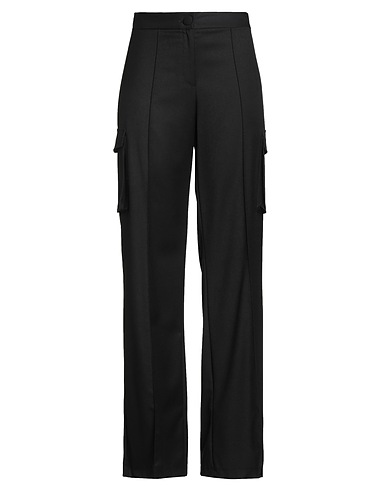 ACTUALEE Casual trouser Black 64% Polyester, 33% Viscose, 3% Elastane