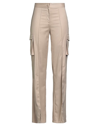 ACTUALEE Pantalone Beige 64% Poliestere, 33% Viscosa, 3% Elastan