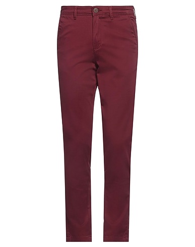 JACK & JONES Casual trouser Burgundy 98% Cotton, 2% Elastane