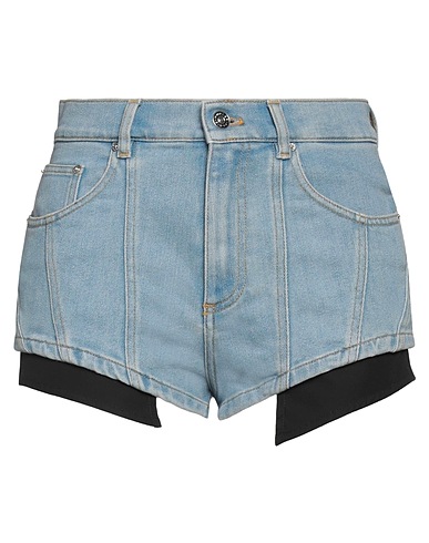 MUGLER Denim shorts Blue 72% Cotton, 28% Elastomultiester