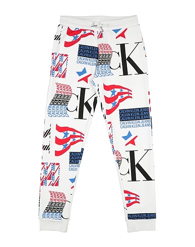 CALVIN KLEIN JEANS Casual pants White 100% Cotton, Elastane