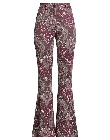 VICOLO Casual pants Garnet 35% Viscose, 24% Polyester, 21% Metal, 18% Cotton, 2% Elastane