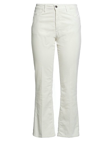 BONHEUR Casual trouser White 74% Cotton, 24% Modal, 2% Elastane