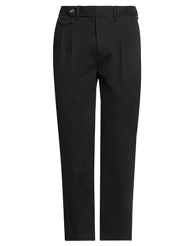 WHITE SAND Casual trouser Black 98% Cotton, 2% Elastane