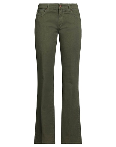 CIGALA'S Casual trouser Military green 98% Cotton, 2% Elastane