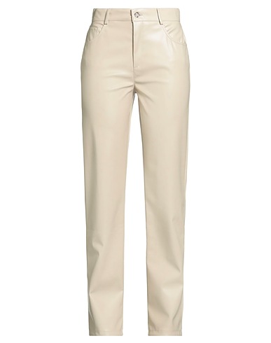 VICOLO Casual trouser Ivory 50% Polyurethane, 50% Polyester
