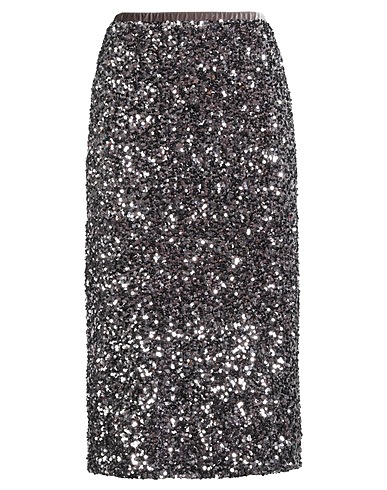 FLOOR Midi skirt Grey 95% Polyester, 5% Elastane
