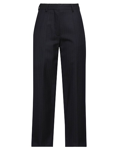 DRIES VAN NOTEN Casual trouser Navy blue 100% Wool