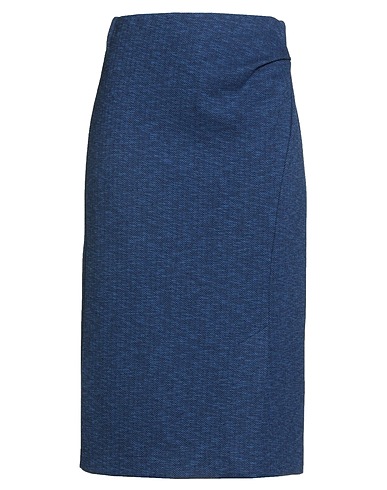 NIŪ Midi skirt Navy 50% Cotton, 34% Polyester, 14% Viscose, 2% Elastane
