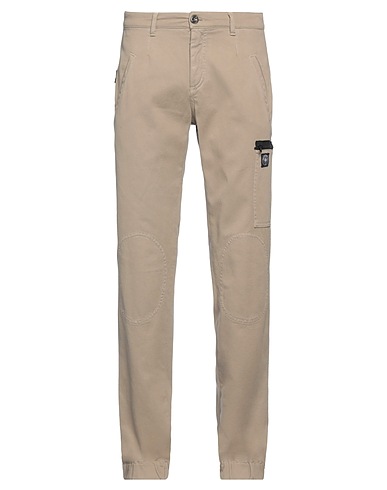 THREE STROKE Casual trouser Grey 98% Cotton, 2% Elastane