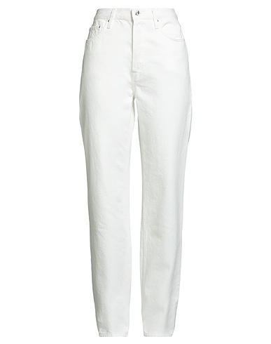 TOTEME Denim trousers White 100% Organic cotton