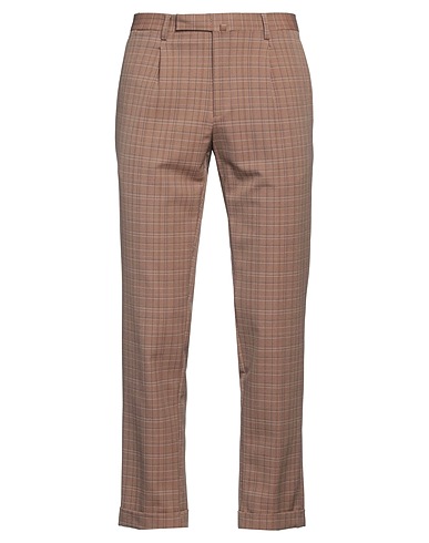 BRIGLIA 1949 Casual trouser Camel 65% Polyamide, 28% Viscose, 7% Elastane