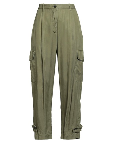 NINE IN THE MORNING Casual trouser Military green 100% Lyocell