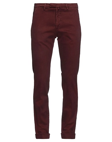 BRIGLIA 1949 Casual trouser Burgundy 99% Cotton, 1% Elastane