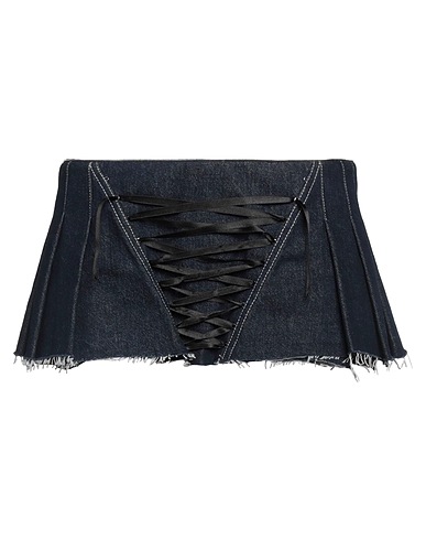 DILARA FINDIKOGLU Denim skirt Blue 98% Cotton, 2% Elastane