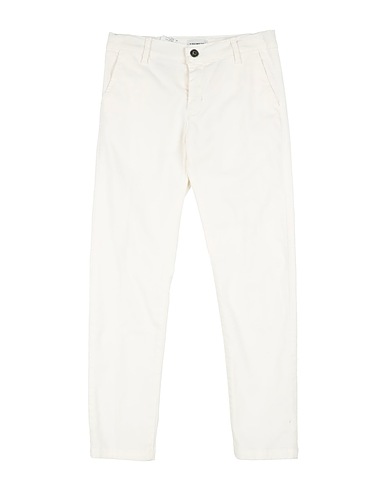 BIKKEMBERGS Casual pants White 97% Cotton, 3% Elastane