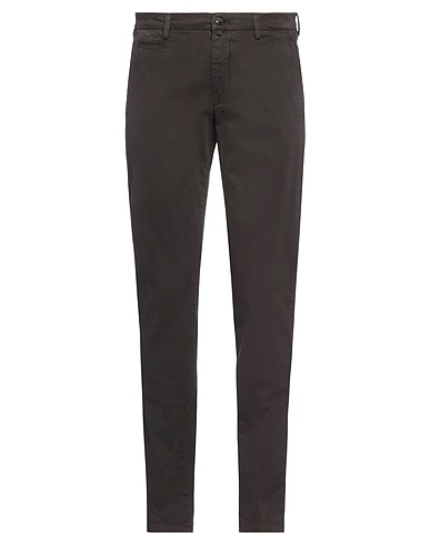 BRIGLIA 1949 Casual trouser Dark brown 97% Cotton, 3% Elastane