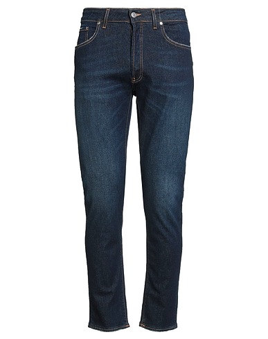 LIU •JO MAN Denim trousers Blue 97% Cotton, 3% Elastane