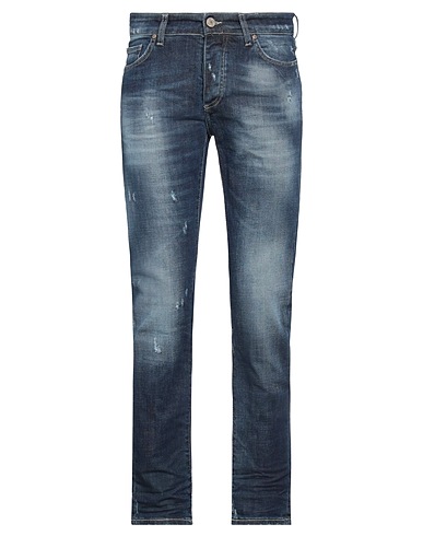 DW DENIM WORLD Pantaloni jeans Blu 98% Cotone, 2% Elastan