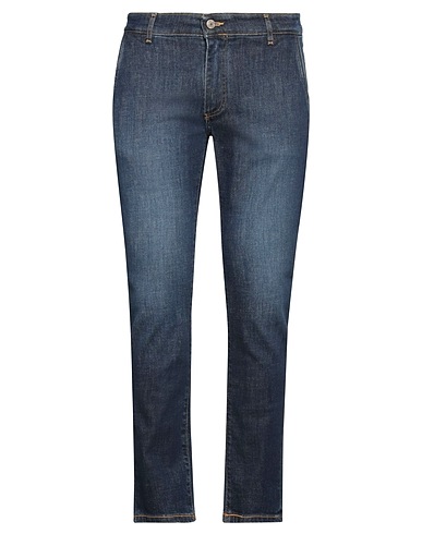 DW DENIM WORLD Denim trousers Blue 98% Cotton, 2% Elastane