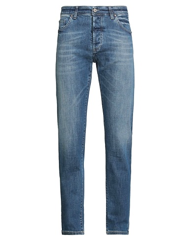 DW DENIM WORLD Γραμμή σωλήνας Μπλε 98% Βαμβάκι, 2% Ελαστάνη