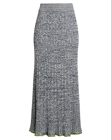 ALYSI Long skirt CRÈME Navy blue 100% Wool