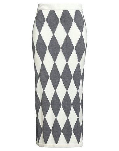 LIVIANA CONTI Long skirt Cream 50% Cashmere, 50% Polyamide, Virgin Wool