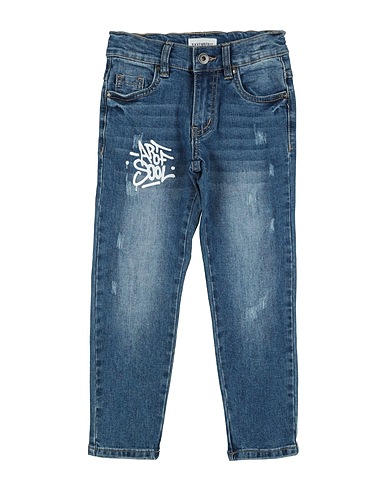 BIKKEMBERGS Denim trousers Blue 75% Cotton, 23% Polyester, 2% Elastane