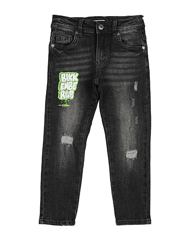 BIKKEMBERGS Denim trousers Black 75% Cotton, 23% Polyester, 2% Elastane