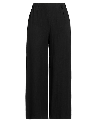 MAISON LAVINIATURRA Casual trouser Black 100% Linen