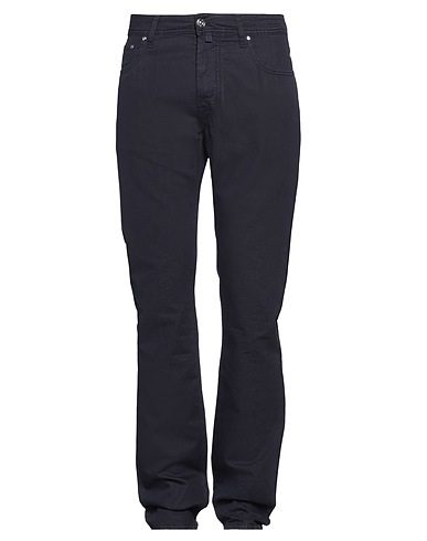 JACOB COHЁN パンツ ミッドナイトブルー コットン 45% / リネン 31% / テンセル 22% / ポリウレタン 2%