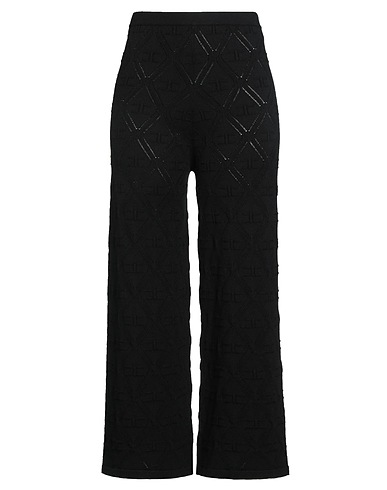 ELISABETTA FRANCHI Casual trouser Black 50% Viscose, 30% Polyester, 20% Polyamide