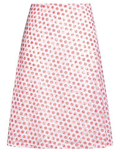 MAISON LAVINIATURRA Midi-Rock Weiß 79% Baumwolle, 12% Acryl, 6% Andere Fasern, 3% Viskose