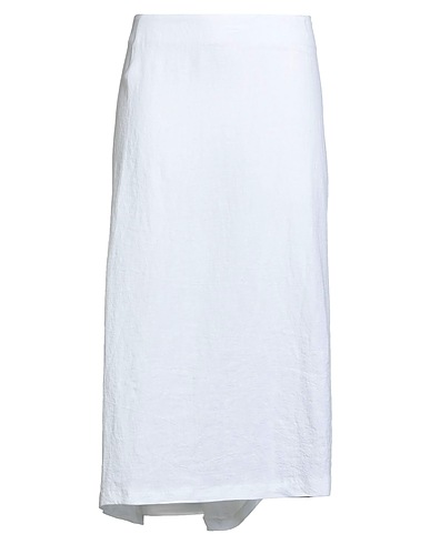 MAISON LAVINIATURRA Midi skirt White 100% Linen