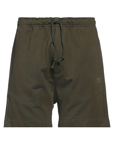 Y-3 Shorts & Bermuda Dark green 80% Cotton, 20% Recycled polyester