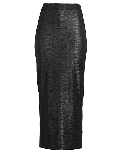 CALVIN KLEIN Long skirt Black 97% Polyester, 3% Elastane