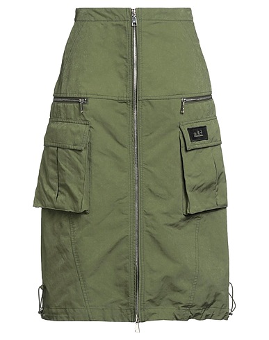 ADD Gonna midi Verde militare 70% Poliestere, 30% Poliammide